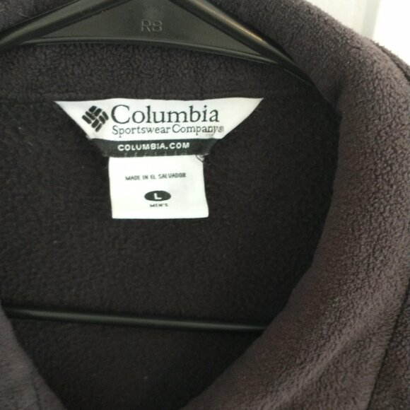 COLUMBIA Men's Fleece Jacket, Size Large, Gray - Picture 3 of 6